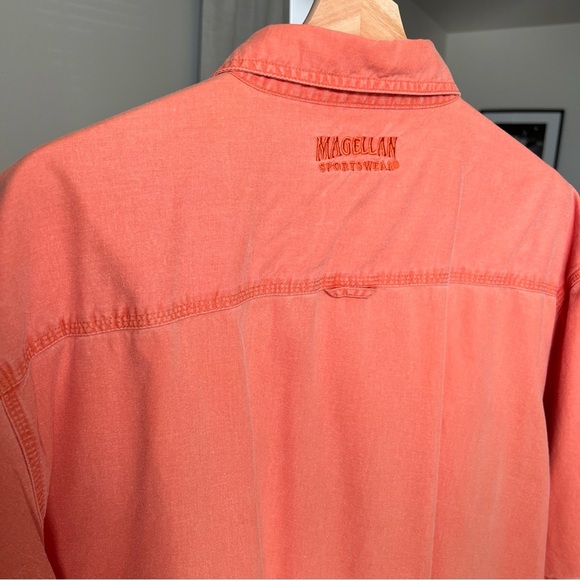 Magellan Men’s Orange Sportswear S/S Button Up Resort Shirt Size XL - Picture 9 of 14